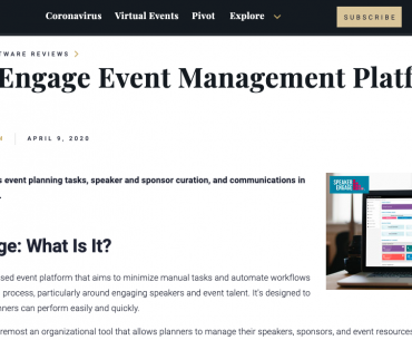 Speaker Engage Featured on  Event Manager Blog!